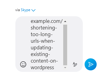 URL sharing on Skype