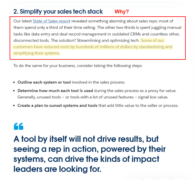 b2b long-form content - expanding on a point with why